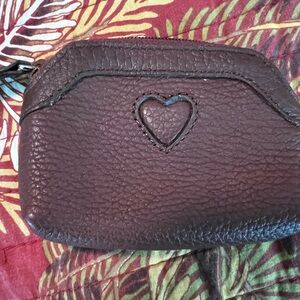 Brighton Leather Coin Purse, Chocolate Brown